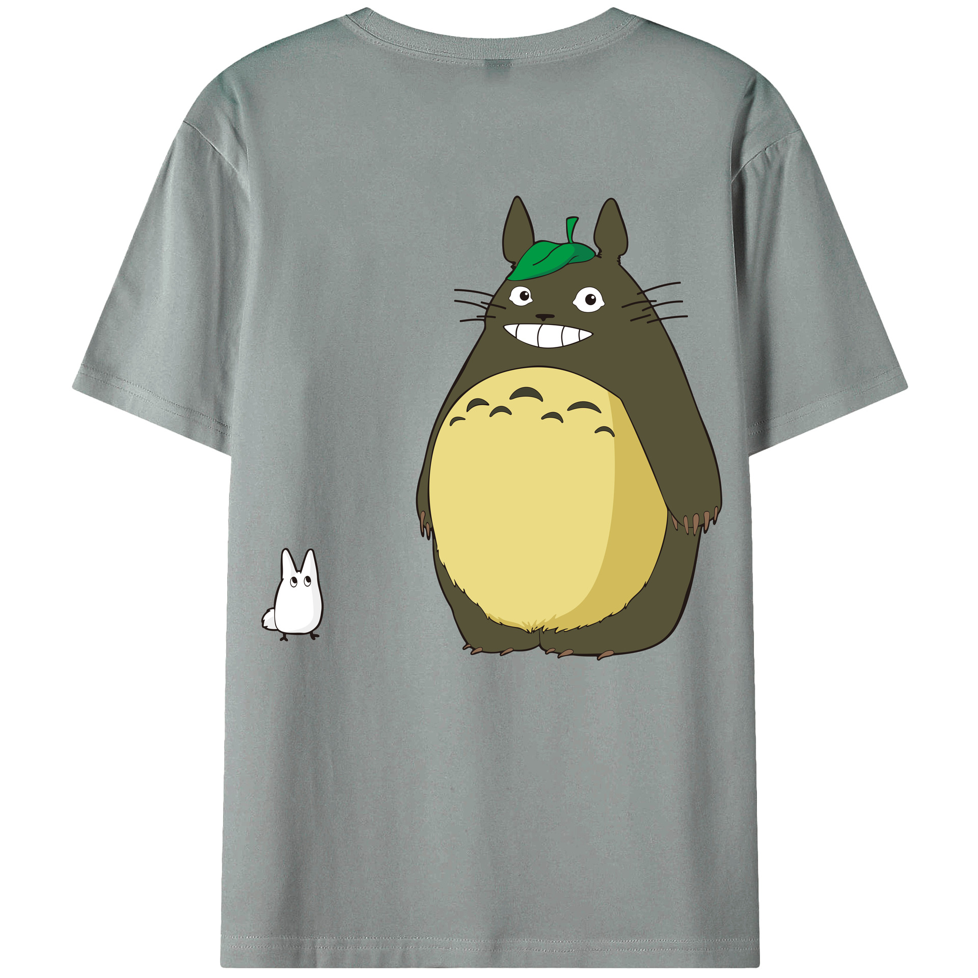 （画像用） となりのトトロ 草壁メイ 草壁サツキ My Neighbor Totoro Satsuki Kusakabe Mei Kusakabe 綿100％ メンズ半袖Tシャツ（バックプリント） 通気性